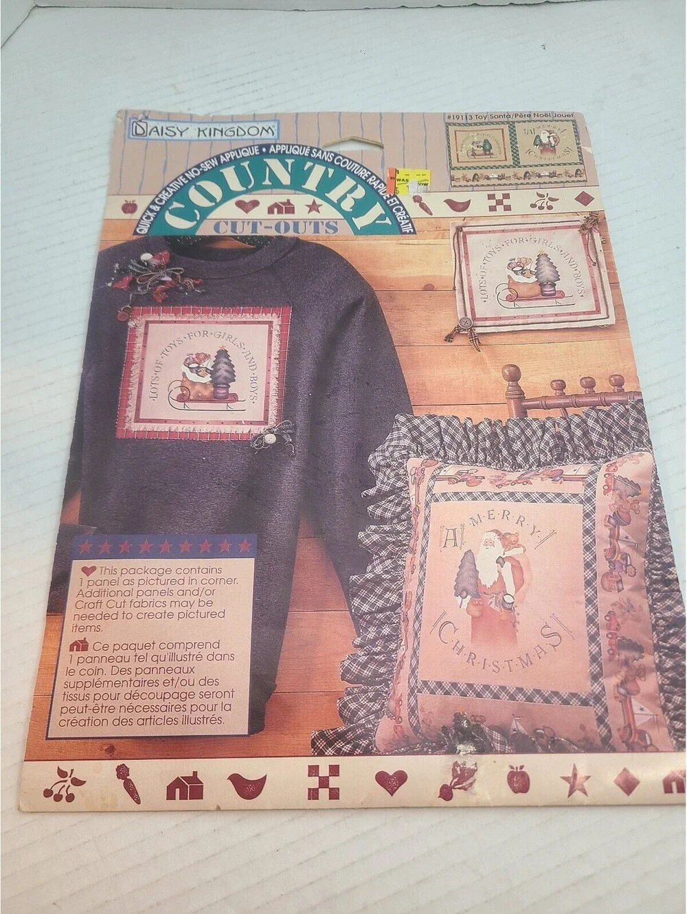 Lot of 2 Vintage Craft Cut Outs Cranston & Daisy Kingdom No Sew Christmas